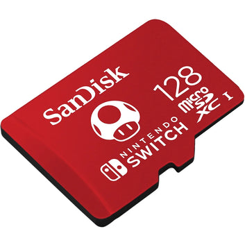 SanDisk 128GB microSDXC UHS-I Memory Card Licensed for Nintendo Switch, Red - 100MB/s