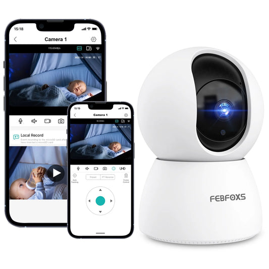 FEBFOXS 1080P Baby Monitor Security Camera for Home Security